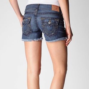 True Religion Cut Off Jean Shorts